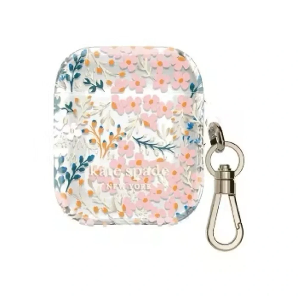 Kate Spade New York Floral Apple AirPods Case with Clip::1st & 2nd Generation